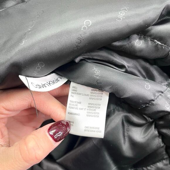 Calvin Klein Coat Men’s M Black Weather Resistant Double Zip Up w/Removable Hood - Picture 6 of 8